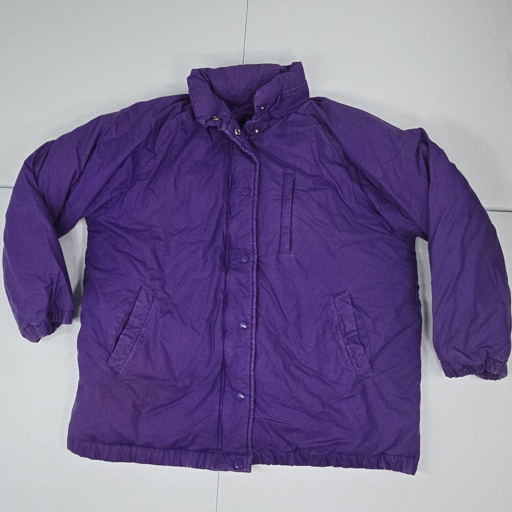 Vintage 80s Ralph Lauren Purple Duck Down Puffer Jacket Men M